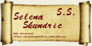 Selena Škundrić vizit kartica